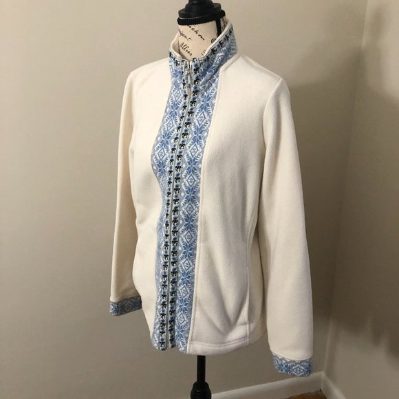 LL Bean Women’s Fleece Zip Up Fleece Jacket Size M Pre-Owned. - Picture 3 of 16